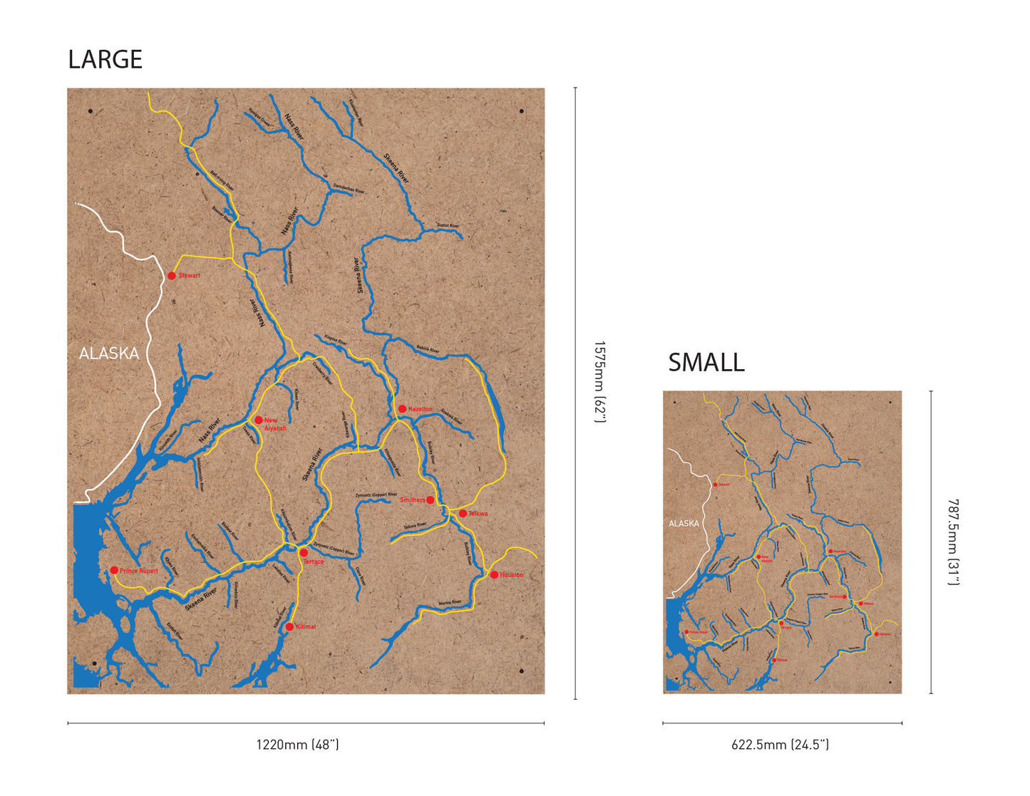 Skeena River map